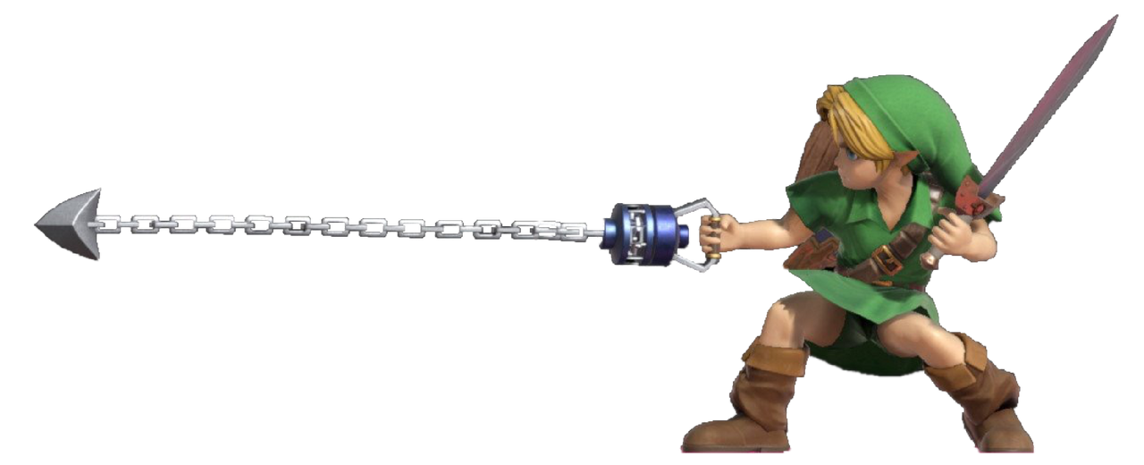 Young Link using his Hookshot by TransparentJiggly64 on DeviantArt