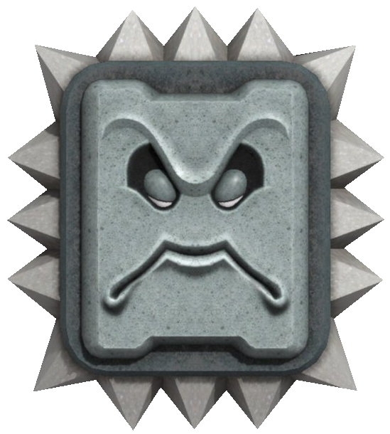Spiky Thwomp with it's eyes closed by TransparentJiggly64 on DeviantArt