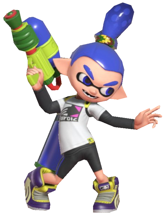 Blue Inkling Boy preparing his Splattershot by TransparentJiggly64 on ...