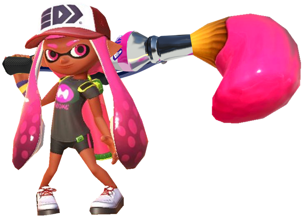 Pink Inkling Jumping S1 Pink Inkling Girl Posing with her Inkbrush by TransparentJiggly64 on ...