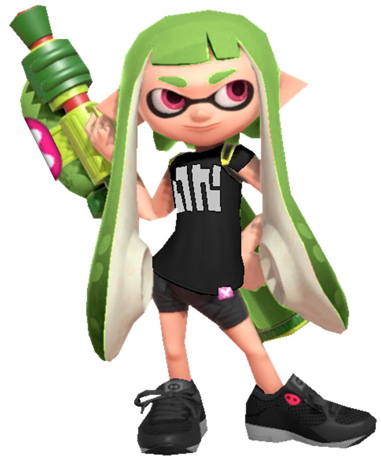S1 Green Inkling Girl Posing by TransparentJiggly64 on DeviantArt