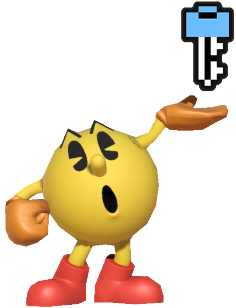 Classic Pac-Man Holding a Key by TransparentJiggly64 on DeviantArt