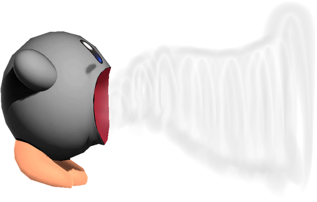 Carbon Kirby inhaling by TransparentJiggly64 on DeviantArt