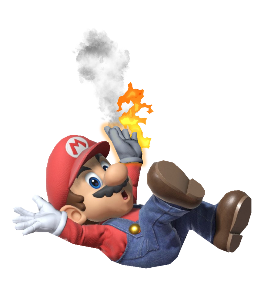 Super Mario falling with fire by TransparentJiggly64 on DeviantArt