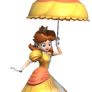 Princess Daisy Falling with a Parasol (Open)