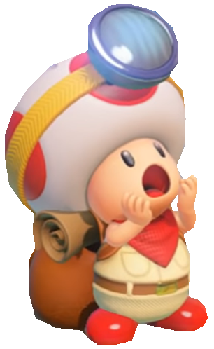 Surprised Toad Captain Toad looking up surprised by TransparentJiggly64 on DeviantArt