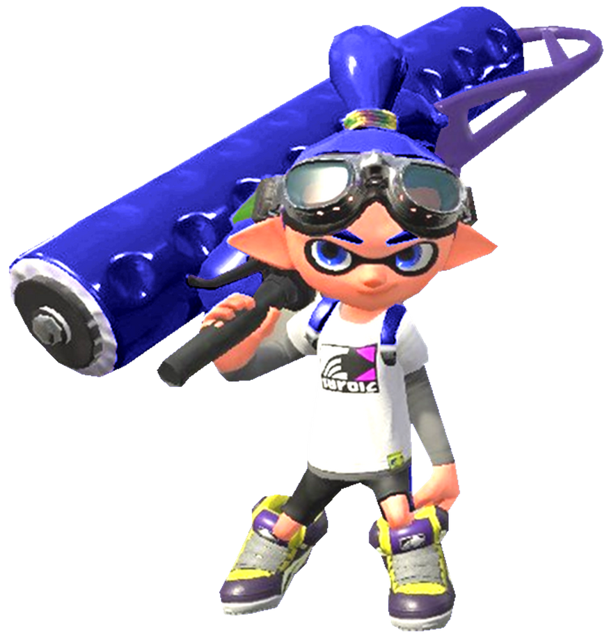 Blue Inkling Boy Holding a Splat Roller by TransparentJiggly64 on ...