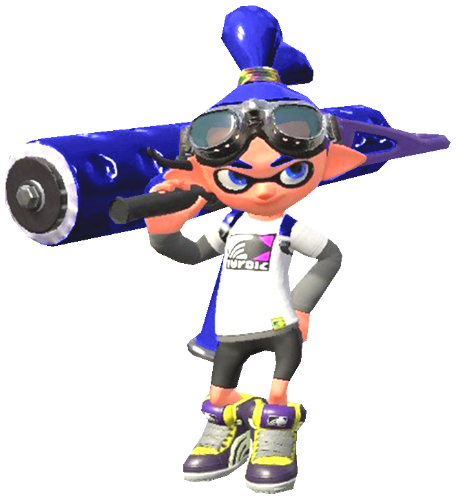S1 Blue Inkling Boy posing with the Roller by TransparentJiggly64 on ...