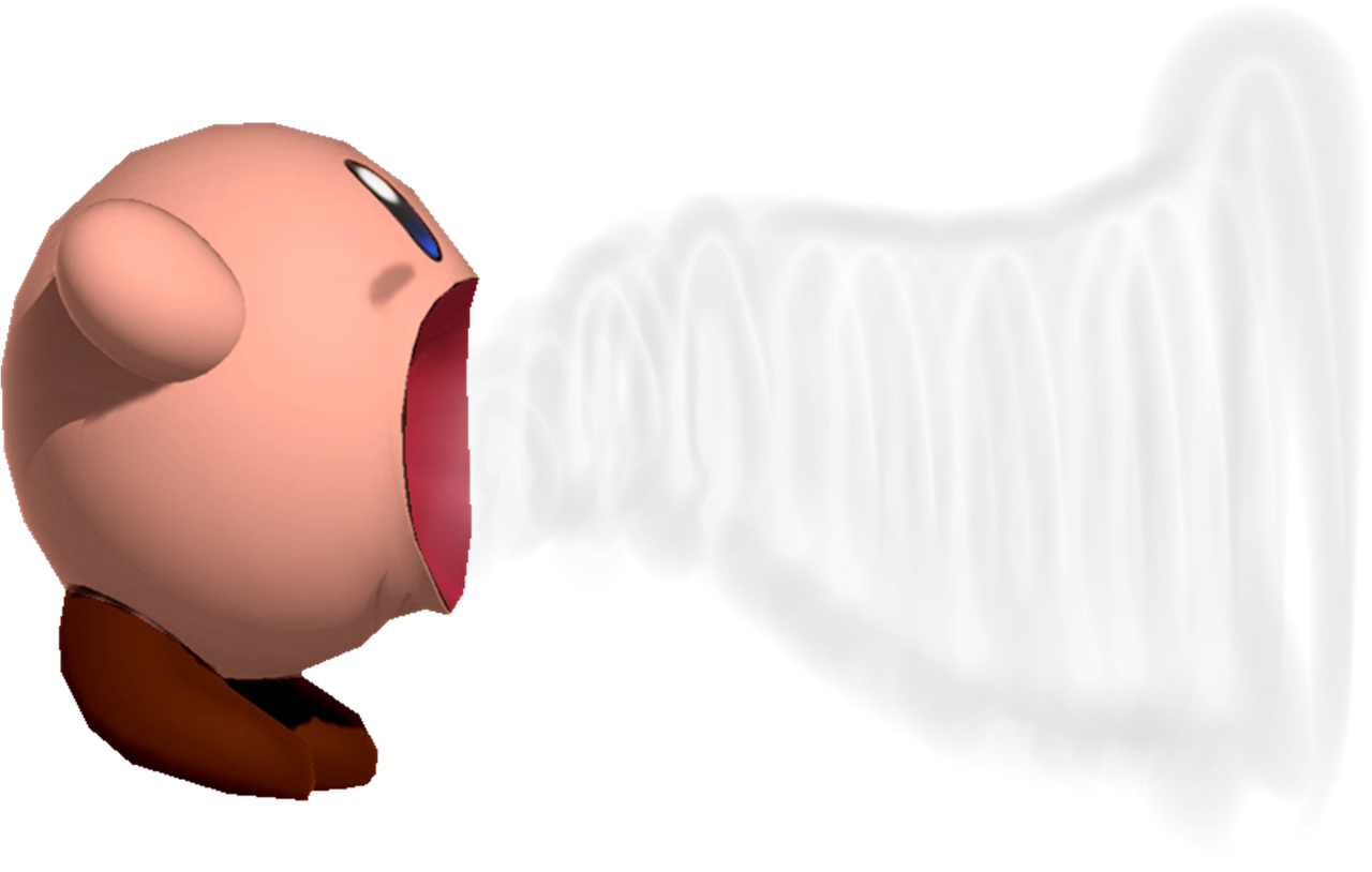 Chocolate Kirby inhaling by TransparentJiggly64 on DeviantArt