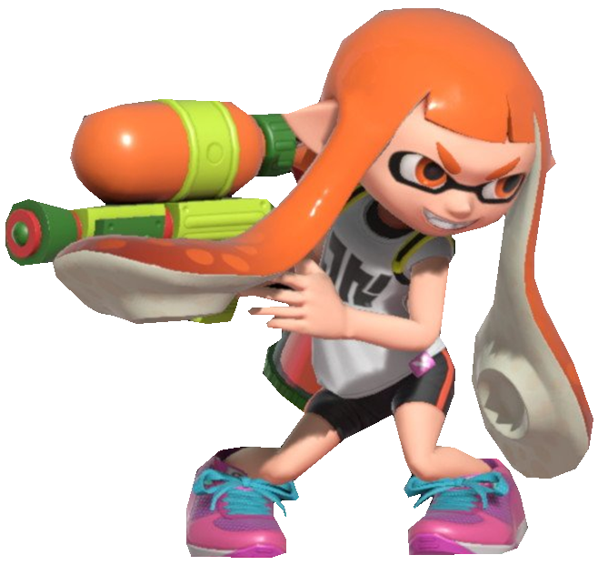 S1 Orange Inkling Girl Smirking by TransparentJiggly64 on DeviantArt