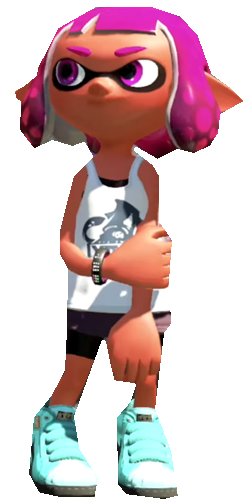 Pink Inkling Sitting S2 Pink Inkling Girl Smiling by TransparentJiggly64 on DeviantArt