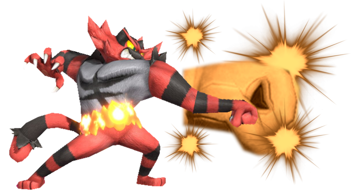 Red Incineroar using Mega Punch by TransparentJiggly64 on DeviantArt