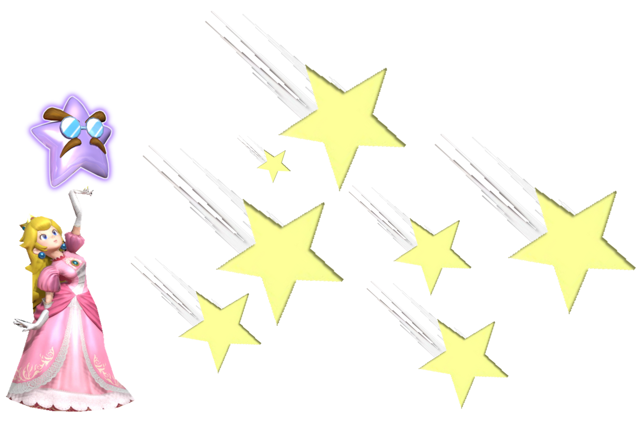 Princess Peach using Star Storm by TransparentJiggly64 on DeviantArt