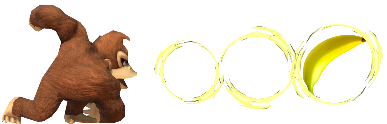 Donkey Kong throwing a Banana by TransparentJiggly64 on DeviantArt