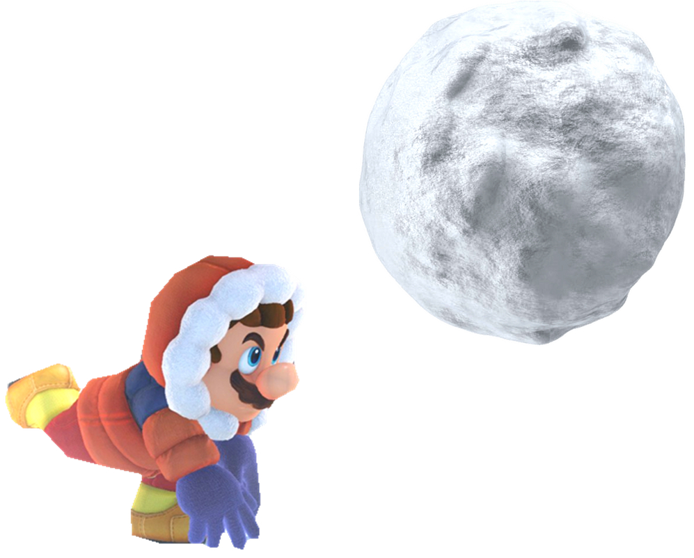 Snow Mario throwing a snowball by TransparentJiggly64 on DeviantArt