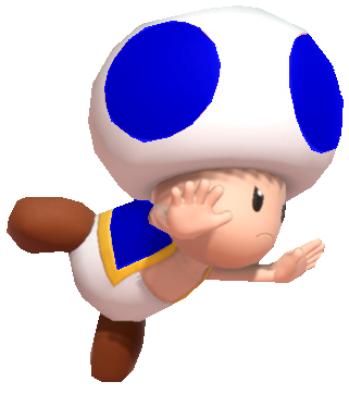 Blue Toad pushing by TransparentJiggly64 on DeviantArt