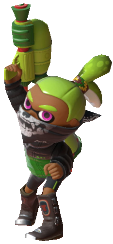 Lime Inkling Boy raising his splattershot by TransparentJiggly64 on ...