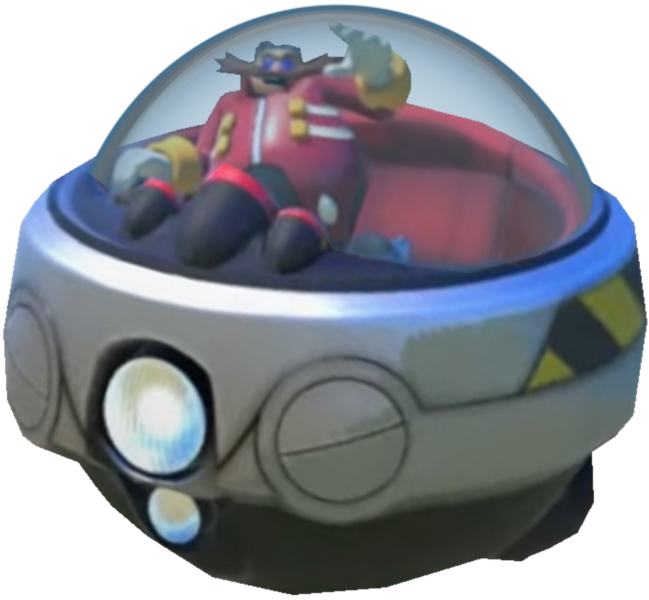 Dr. Eggman surprised in his Egg Mobile (with glass by ...