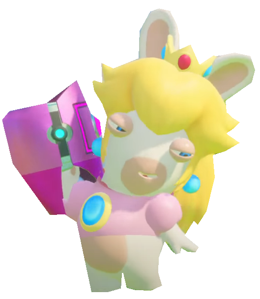 Peach Rabbit Getting Mad Rabbid Peach with her blaster by TransparentJiggly64 on DeviantArt