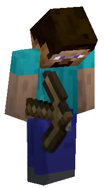Minecraft steve with hot sale pickaxe