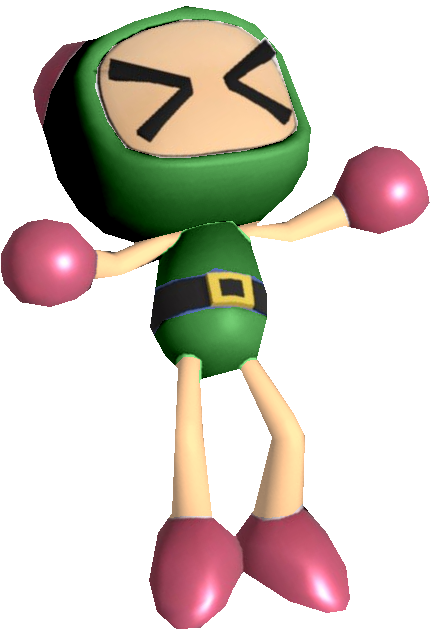 Green Bomberman R Green Bomberman is hit by TransparentJiggly64 on DeviantArt