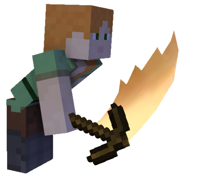 Minecraft Alex With a Wooden Pickaxe 2 by TransparentJiggly64 on DeviantArt