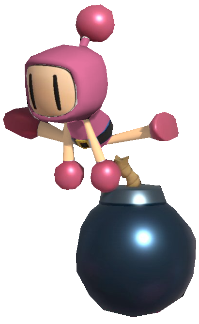 Pink Bomberman R Pink Bomberman hopping over a bomb by TransparentJiggly64 on DeviantArt