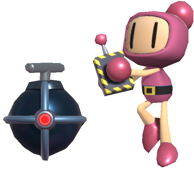 Pink Bomberman R Pink Bomberman placing a remote bomb by TransparentJiggly64 on DeviantArt