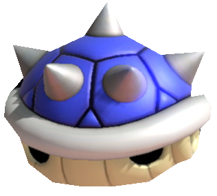 Blue Spiny Shell sideview by TransparentJiggly64 on DeviantArt