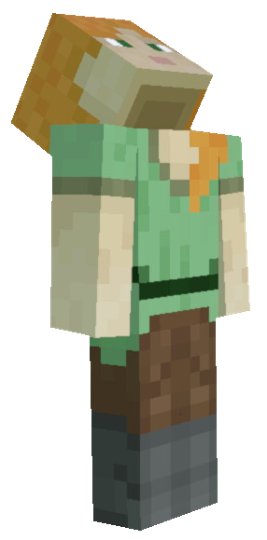 Minecraft Alex Normal Human Minecraft Alex looking up by TransparentJiggly64 on DeviantArt