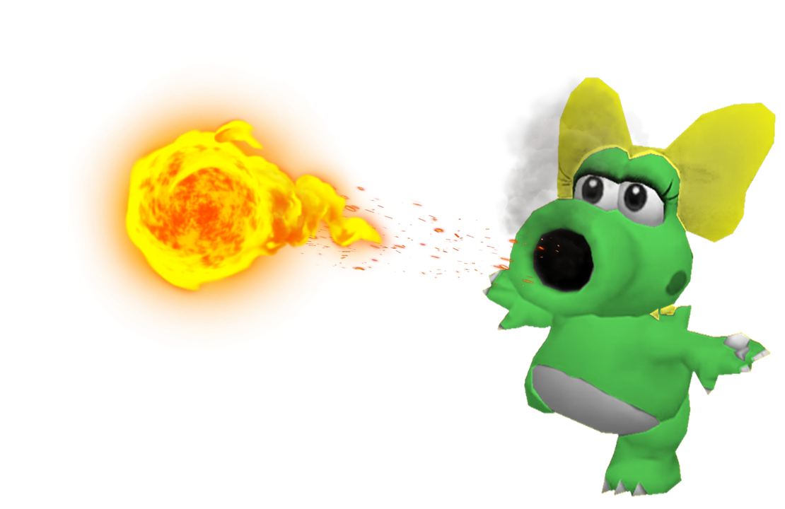 Green Birdo Spewing Fire by TransparentJiggly64 on DeviantArt
