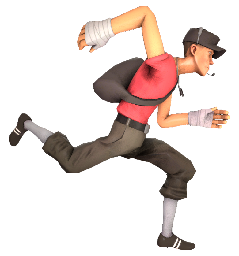 Red Scout running by TransparentJiggly64 on DeviantArt