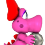 Pink Birdo holding a pearl