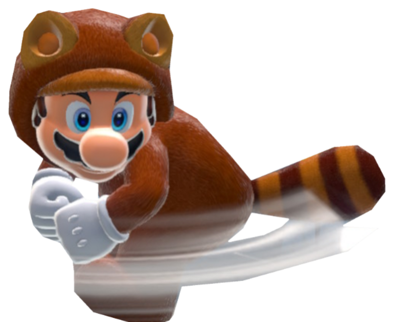 Regular Tanooki Mario attacking with his tail by TransparentJiggly64 on ...