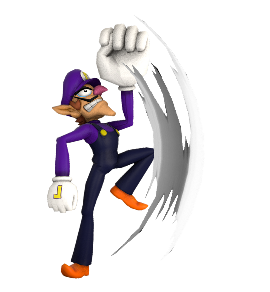 Plumber Waluigi uppercutting by TransparentJiggly64 on DeviantArt