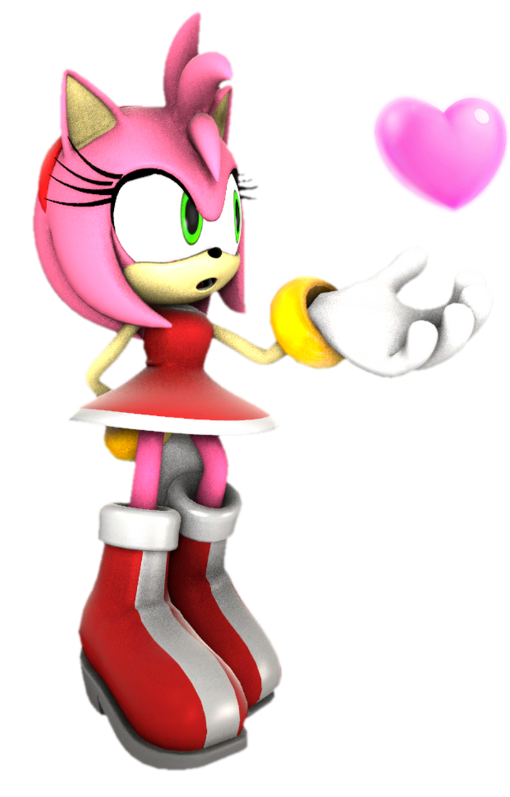 Amy Rose blowing a kiss by TransparentJiggly64 on DeviantArt