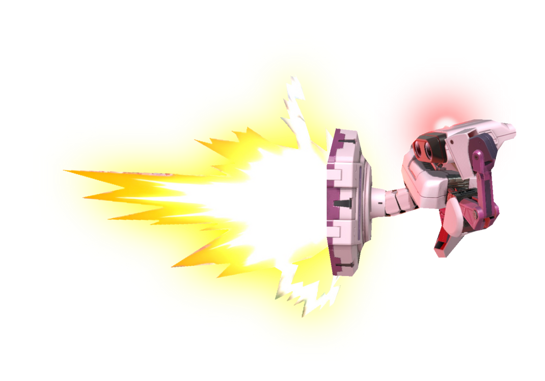 Pink R.O.B. striking with his jet behind him by TransparentJiggly64 on ...