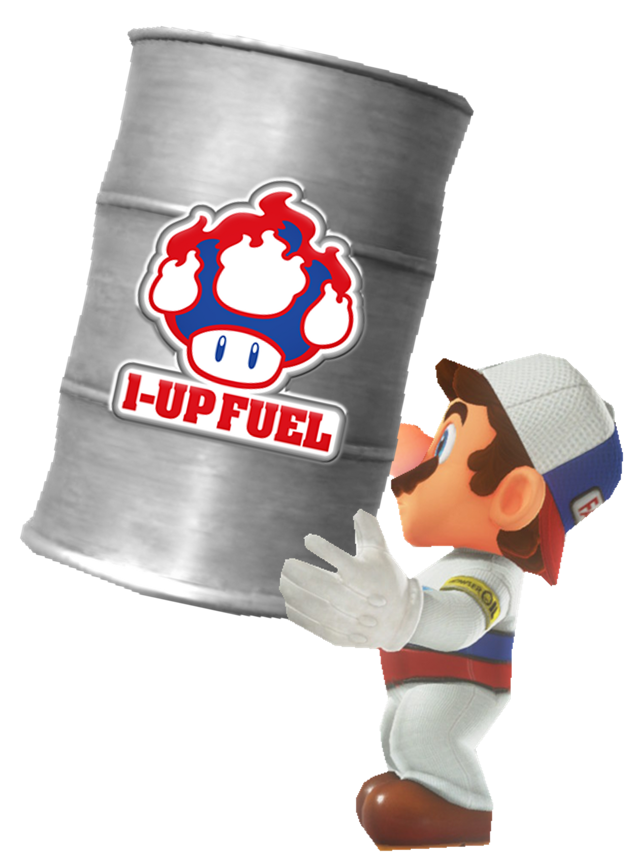 Mechanic Mario holding a barrel by TransparentJiggly64 on DeviantArt