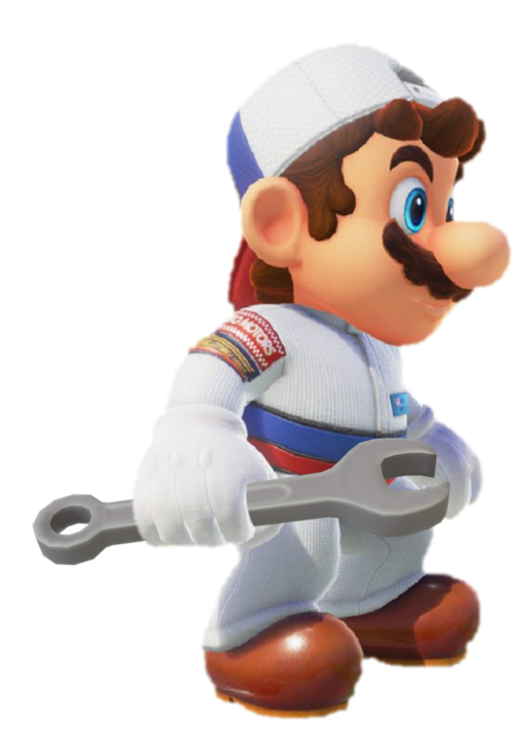Mechanic Mario holding a wrench by TransparentJiggly64 on DeviantArt
