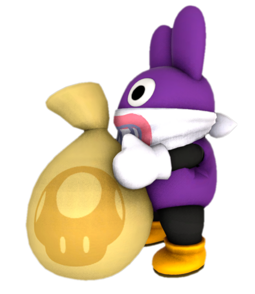 Nibits Rabbit Nabbit holding out his bag by TransparentJiggly64 on DeviantArt