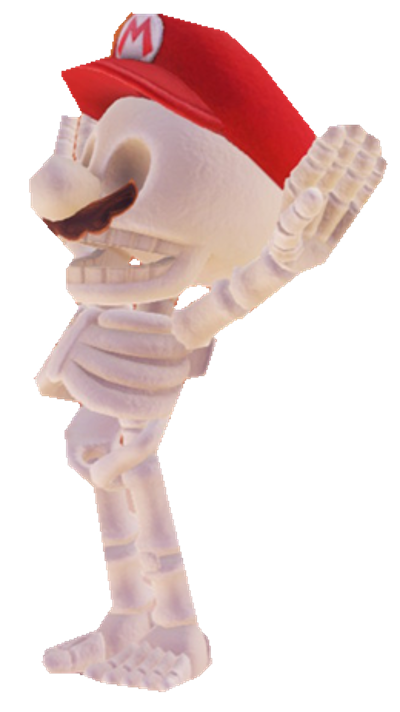 Skeleton Mario raising his arms by TransparentJiggly64 on DeviantArt