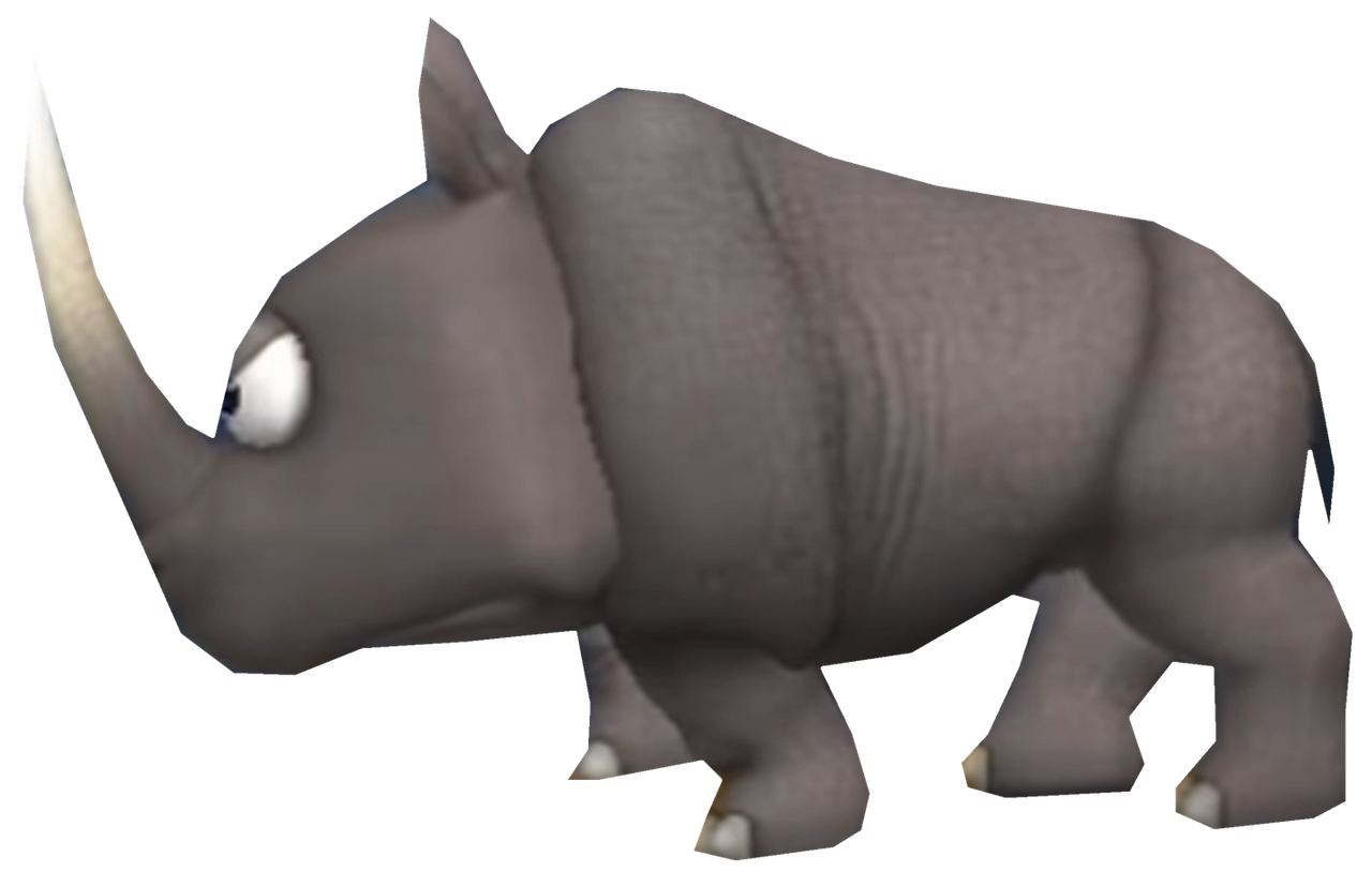 Iron Rambi Rambi the Rhinoceros standing by TransparentJiggly64 on DeviantArt