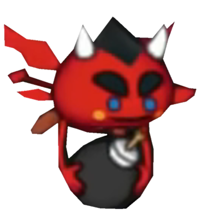 Red the Imp floating with a bomb by TransparentJiggly64 on DeviantArt