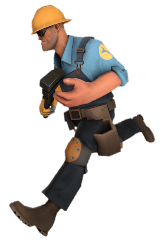 Blu Engineer running by TransparentJiggly64 on DeviantArt