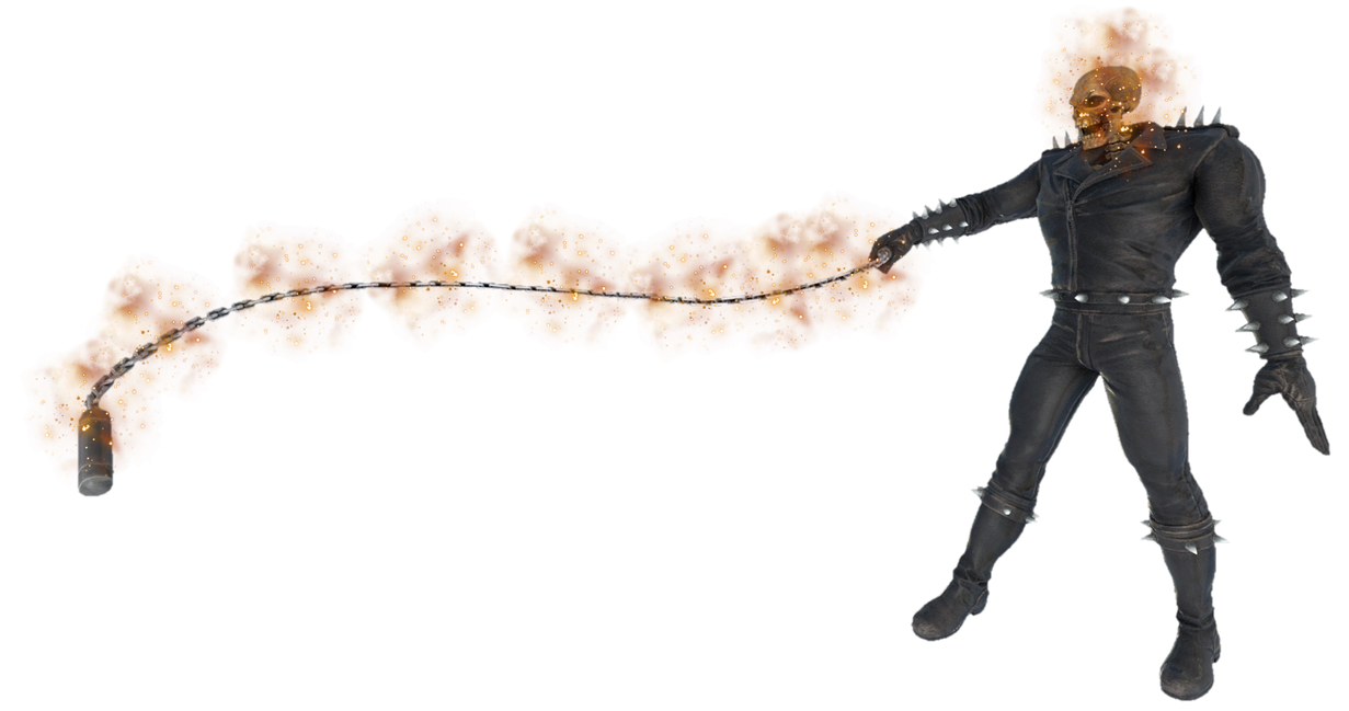Ghost Rider striking with a chain 2 by TransparentJiggly64 on DeviantArt