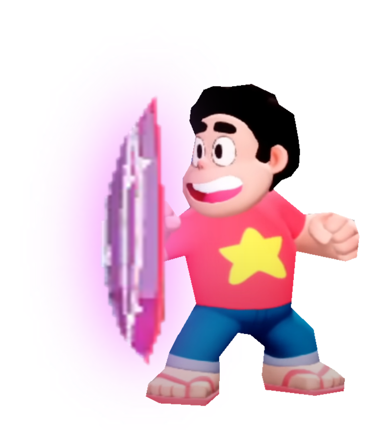Steven Universe holding his shield by TransparentJiggly64 on DeviantArt