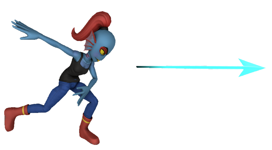 Undyne (Casual) throwing a spear by TransparentJiggly64 on DeviantArt