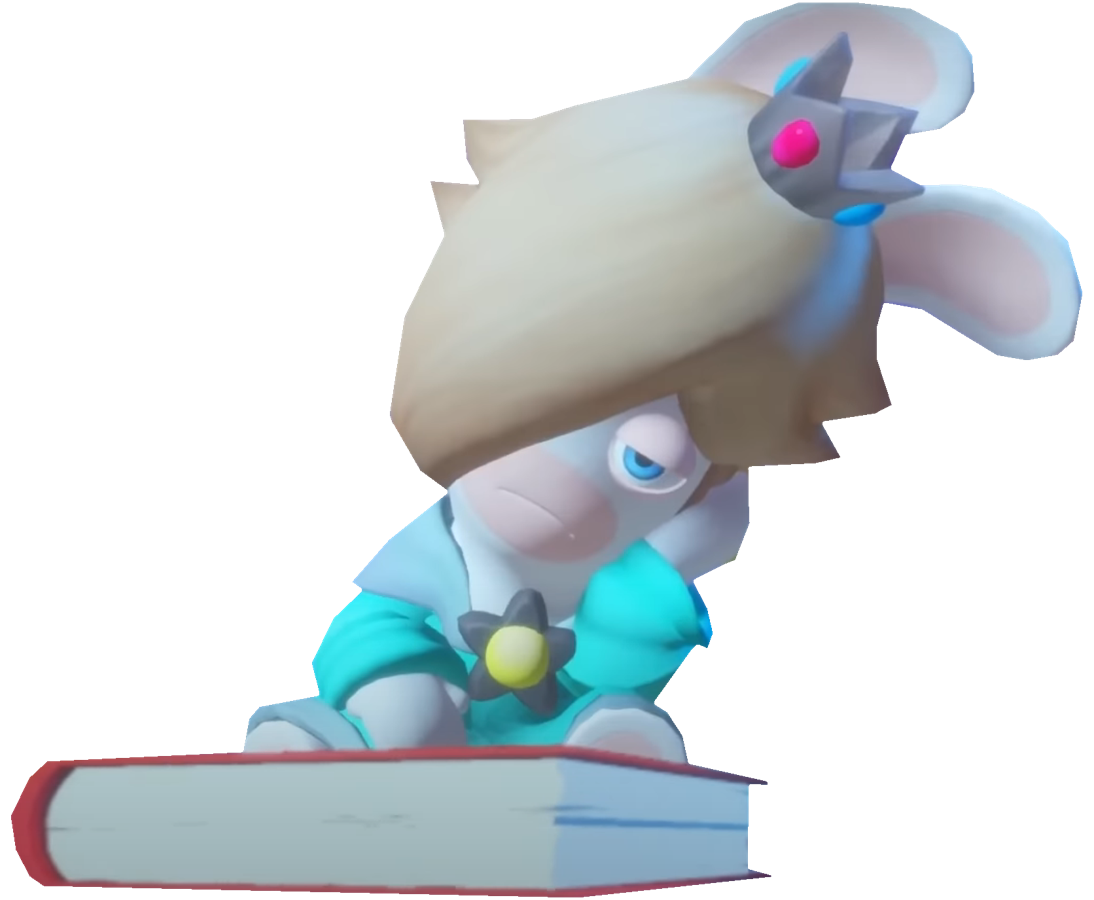Rabbid Rosalina with a book by TransparentJiggly64 on DeviantArt