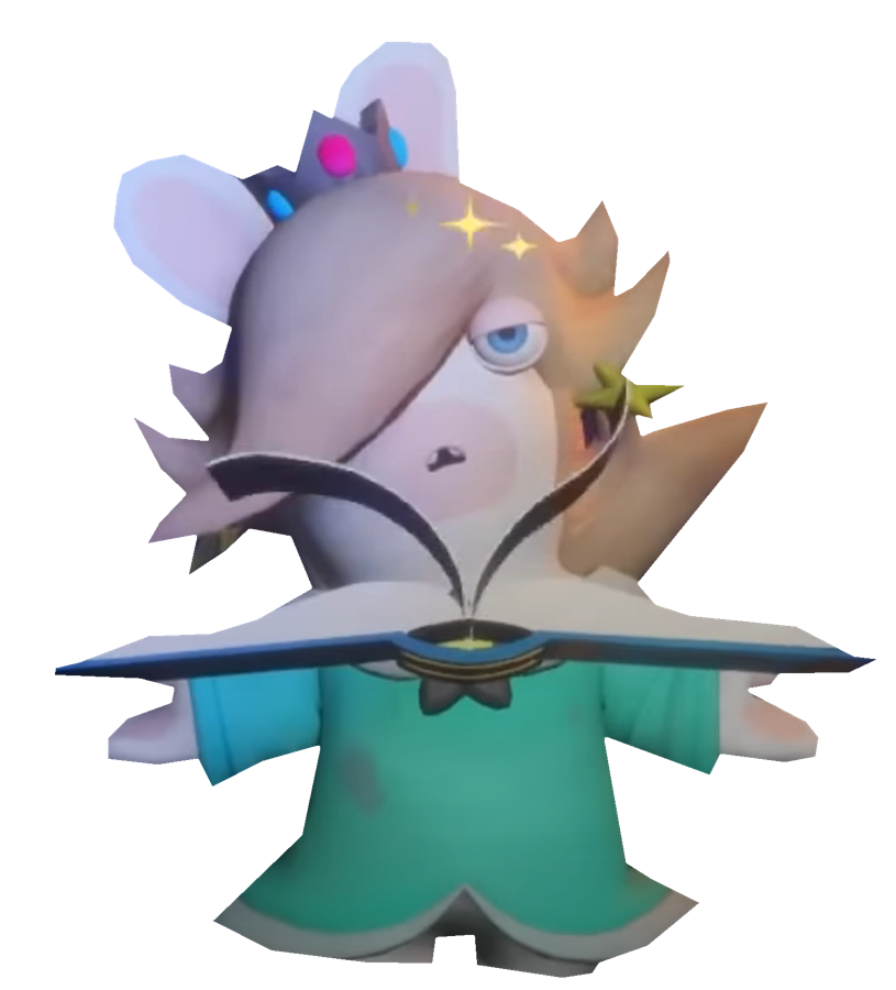 Rabbid Rosalina opening a book by TransparentJiggly64 on DeviantArt