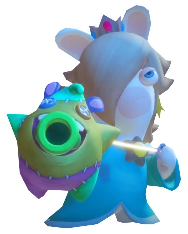 Rabbid Rosalina aiming her weapon by TransparentJiggly64 on DeviantArt